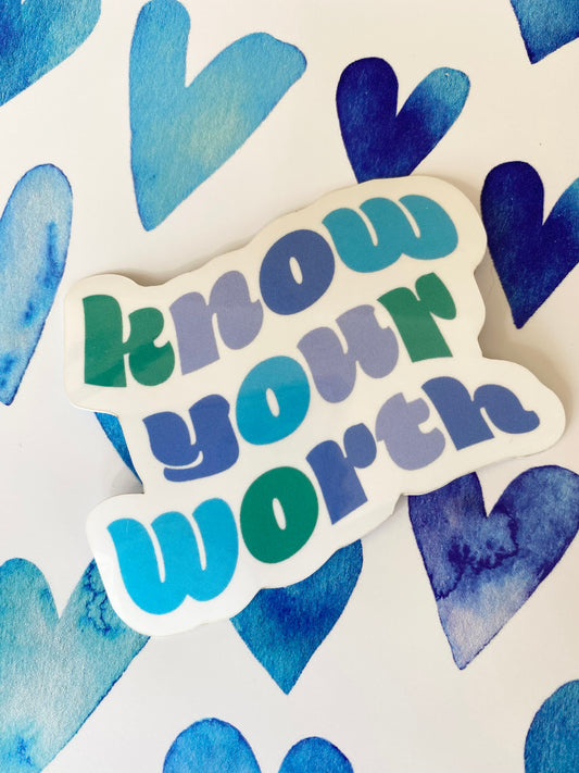 Know Your Worth Sticker